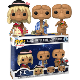 Funko Pop! E.T. The Extra-Terrestrial - E.T with Flowers, Flannel Robe & Disguise EXCLUSIVO
