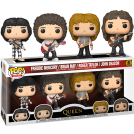 Funko Pop! Queen - Freddie Mercury, Roger Taylor, Brian May & John Deacon Pop! Vinyl Figure 4-Pack