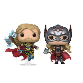 Funko POP! Thor: Love and Thunder Pack de 2 - Thor & Mighty Thor 9 cm