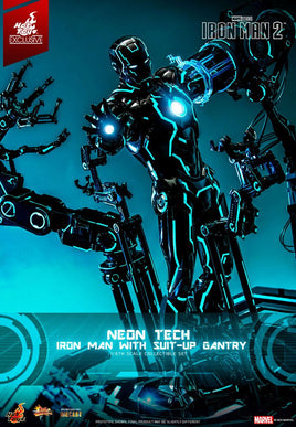 Iron Man 2 Figura 1/6 Neon Tech Iron Man with Suit-Up Gantry 32 cm