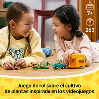 LEGO® Animal Crossing™ Caravana de Gandulio y tienda de jardinería 77054