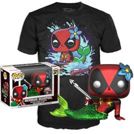 Set Funko POP! & Tee Marvel Deadpool Mermaid Exclusive