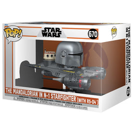 Funko POP! Rider Deluxe Star Wars Mandalorian 9 the Mandalorian in N-1 Starfighter