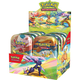 Caja/Expositor Mini lata Escarlata y Púrpura - Esplendor de Paldea Pokémon ESPAÑOL