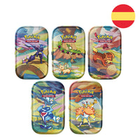 Caja/Expositor Mini lata Escarlata y Púrpura - Esplendor de Paldea Pokémon ESPAÑOL