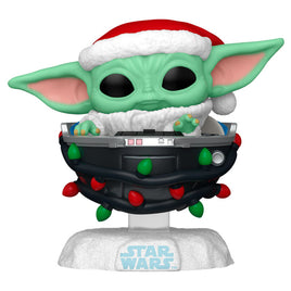 Funko POP! Star Wars Grogu with Santa Hat in Pram