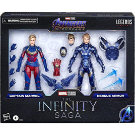 Blister 2 figuras Captain Marvel & Rescue Armor The Infinity Saga Endgame Los Vengadores Avengers Marvel 15cm