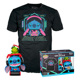 Set Funko POP! & Tee Disney Stitch Gamer Stitch with Frog