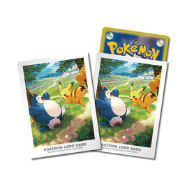 Pokémon Card Sleeves "The Kanto Adventure: Pikachu & Snorlax" Fundas