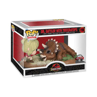 Funko POP! Jurassic Park Movie Moment - Dr. Sattler with Triceratops SPECIAL EDITION