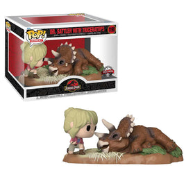 Funko POP! Jurassic Park Movie Moment - Dr. Sattler with Triceratops SPECIAL EDITION