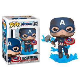 Funko POP! Marvel Vengadores Endgame Capitan America with Broken Shield & Mjolnir
