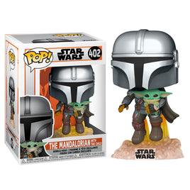 Funko Pop! Star Wars The Mandalorian Mando Flying with Jet Pack