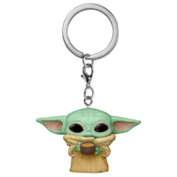 Llavero Funko Pocket POP Star Wars The Mandalorian Yoda The Child with Cup