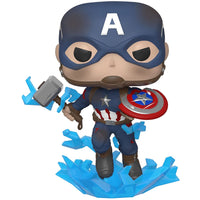 Funko POP! Marvel Vengadores Endgame Capitan America with Broken Shield & Mjolnir