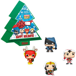 Funko POP! Pack 4 figuras Pocket POP DC Comics Happy Holidays