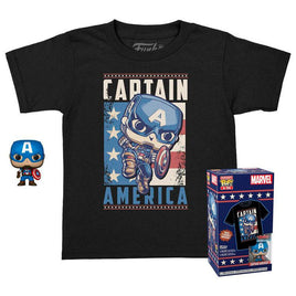 Funko POP! Pocket & Tee Captain America Marvel