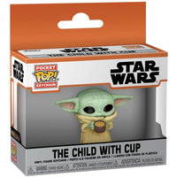 Llavero Funko Pocket POP Star Wars The Mandalorian Yoda The Child with Cup