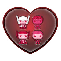 Marvel Valentines Pack de 4 Funko Pocket POP! Vinyl 4 cm