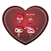 DC Comics Valentines Pack de 4 Funko Pocket POP! Vinyl 4 cm